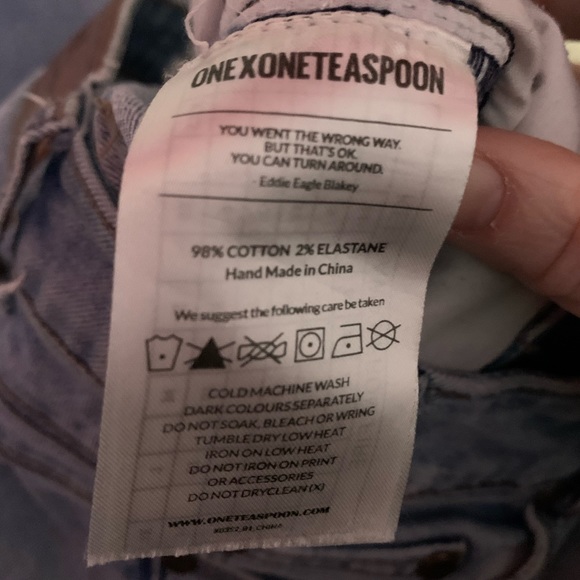 One By One Teaspoon Raw Hew Jeans. Size 26.. NWOT. Distressed. - Picture 6 of 6